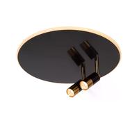Plafonnier rond noir/or LED 30W dimmable Lucide Jubel