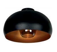 Plafonnier rond noir/or Sharan Lucide 38cm E27 60W IP20