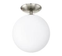 Plafonnier RONDO E27 1X60W en acier nickel mat D250mm