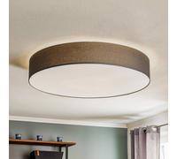 Plafonnier Rondo TK Lighting, dimmable, gris, Chambre à coucher, Textile / Tissu / Soie, Moderne, Plafonnier Tissu