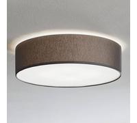 Plafonnier Rondo TK Lighting, dimmable, gris, Chambre à coucher, Textile / Tissu / Soie, Moderne, Plafonnier Tissu