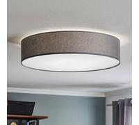 Plafonnier Rondo TK Lighting, dimmable, gris, Chambre à coucher, Textile / Tissu / Soie, Moderne, Plafonnier Tissu