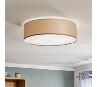 Plafonnier Rondo TK Lighting, dimmable, marron, Chambre à coucher, Textile / Tissu / Soie, Moderne, Plafonnier Tissu