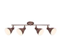 Plafonnier rouille plafonnier spot orientable spot salon lumières, métal, 4x LED 3W 250Lm blanc chaud, L 80 cm