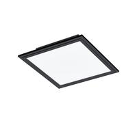 Plafonnier SA1 LED 14W en aluminium et acier noir 300x300x50mm