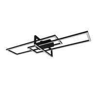 Plafonnier salle à manger plafonnier lampe de salon lampe design, métal laiton noir, interrupteur variateur, LED 34W 3900Lm 3000K blanc chaud, L 100cm