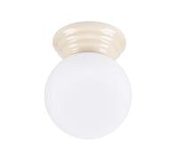 Plafonnier salle de bain beige céramique, globe G9