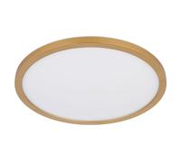 Plafonnier salle de bain lampe de salon Plafonnier moderne rétroéclairage LED, IP44, laiton opale, 1x LED 24W 2300lm 3000K blanc chaud, DxH 42x2,5 cm