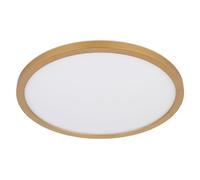 Plafonnier salle de bain Plafonnier salon salle à manger, plastique laiton blanc, rétro-éclairage IP44 fonction mémoire dimmable, 18W 1600Lm 3000K blanc chaud, D 29,4 cm