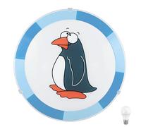 Plafonnier salle de jeux bébé garçon fille motif animal pingouin dans un ensemble comprenant des ampoules LED
