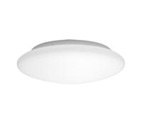 Plafonnier salon lumière salle à manger lampe chambre lumière plafonnier lampe de couloir, métal verre blanc rond, 1x LED 18W 1380Lm 3000K blanc chaud, D 35 cm