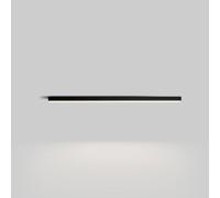 Plafonnier semi-encastré à LED dimmable, noir, avec longue bande en | aluminium, idéal pour chambre, couloir, cuisine, salon ou salle à manger.