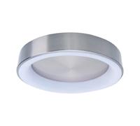 Plafonnier semi-encastré à LED intégré CCT à intensité variable, nickel satiné, 2 650-6 520 K, télécommande