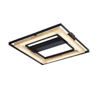Plafonnier semi-encastré à LED intégré noir LED dimmable 3000K