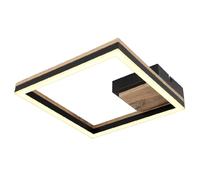 Plafonnier semi-encastré LED intégré noir mat carré LED 3000K