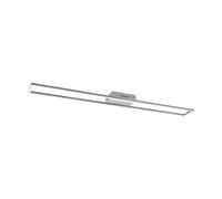 Plafonnier SENTIERO LED 19W en acier et aluminium nickel mat 1100x100x60mm