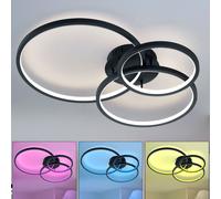 Plafonnier Smart Home Plafonnier Plafonnier Intelligent APP contrôlable, télécommande dimmable, 1x Smart RGB LED 36W 3000Lm 3000-6000K, L79 cm