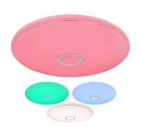 Plafonnier Smart LED plafonnier dimmable plafonnier application à changement de couleur avec commande vocale via application, changement de couleur, anneau chromé, 1x 35 W 1950 lm 3000-6000K, DxH 68x8