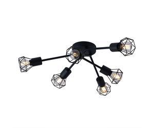 Plafonnier Smart RGB LED DIMMABLE rétro cage lampe de salon noir contrôlable par téléphone portable