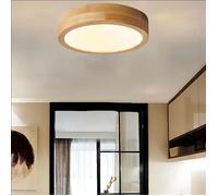 Plafonnier - SMOTOP - Ø40 cm - LED 4500K 60W intégré - Bois et métal, style scandinave