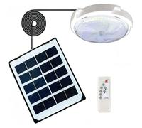 Plafonnier solaire intérieur IP66 - 50 LED haute luminosité Autonomie 12 heures - Jardin couloir extérieur - 14 cm diamètre