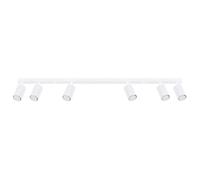 Plafonnier Sollux Lighting Karbon 6L Blanc 117x6,5x16,5 cm