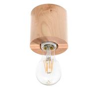 Plafonnier Sollux Lighting Salgado - E27 - Bois naturel - 10x10 cm