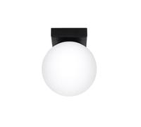 Plafonnier - SOLLUX - Yoli - Globe Noir - Acier/Verre - IP20 - 12W