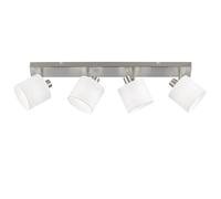 Plafonnier spot bar lampe de salle à manger orientable lampe de salle à manger avec spots mobiles, textile métal, 4x E14, LxPxH 70x9x19 cm