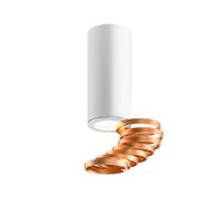 Plafonnier spot Candellux TUBA blanc/or alu GU10 20cm