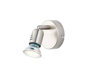 Plafonnier spot chrome satiné Brilliant Loona LED 1 lampe 3000K rond 240lm