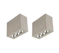 Plafonnier spot de plafond 3 ampoules spot LED lampe de salon lampe de couloir gris béton 6,6 watts 440 lumens 3000 Kelvin blanc chaud, LxlxH 12,2x5,6x10 cm