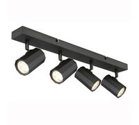 Plafonnier Spot de plafond 4 flammes GU10 Plafonnier blanc Lampe de salon, orientable, aluminium métal, 4x GU10, LxLxH 53x6x14,5 cm
