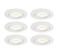 Plafonnier spot encastrable Plafonnier LED encastrable blanc, 3W 230lm blanc chaud, DxH 8,2 x 7,5 cm, lot de 6