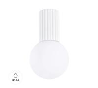 Plafonnier spot HALO blanc IP44 boule verre 1xG9 8W