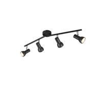 Plafonnier spot noir minimaliste rond 4x GU10 orientable CANTAR