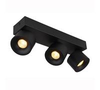 Plafonnier spot spot strip LED 3 lampes spot noir orientable