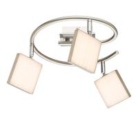 Plafonnier Spotrondell dimmable Plafonnier 3 flammes Spot plafonnier pivotant, métal, 3x LED 6W 400Lm blanc chaud, DxH 28x18,8 cm