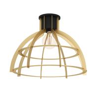 Plafonnier STILLINGTON E27 1X40W en acier noir et or D415mm