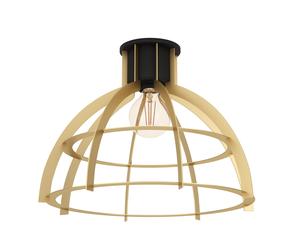 Plafonnier STILLINGTON E27 1X40W en acier noir et or D415mm