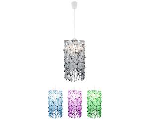 Plafonnier suspendu DIMMABLE filles enfants TÉLÉCOMMANDE lampe argent avec ampoules LED RVB
