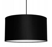 Plafonnier suspendu grand abat-jour noir LED 35cm