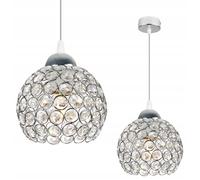 Plafonnier Suspendu - Light Home - Cristal Chrome - LED - Hauteur Réglable