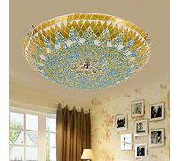 Plafonnier Suspendu Luminaire LED en Verre teinté Spot de Plafond Plafonnier Design créatif Lampe Suspendue pour Chambre d'enfant Hôtel - Jaune 16" (40 cm)
