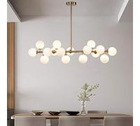 Plafonnier Suspendu Moderne Simple pour Bar,Finition Laiton Éclairage De Lustre Sputnik Nordique,16 Lumières Lustres De Haricots Magiques-A 92x80cm(36x31inch)