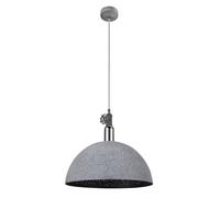 Plafonnier suspendu télécommande lampe suspendue plafonnier dimmable gris chrome antique dans un ensemble comprenant des ampoules LED RVB
