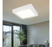 Plafonnier à panneau apparent plafonnier éclairage de couloir lampe de salon, dimmable CCT lumière du jour, blanc, LED 16W 1250Lm blanc chaud-blanc froid, LxlxH 17,2x17,2x3,5cm