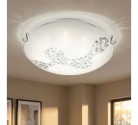 Plafonnier Suspension Couloir LED Lustre en Cristal Cuisine Verre D 25 CM