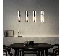 Plafonnier suspension cylindre de verre spot fumée salon salle à manger lampe suspendue Globo 21000-4HN