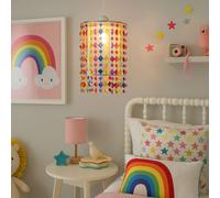 Plafonnier suspension en cristal textile pour chambre d'enfant coloré dans un ensemble comprenant des ampoules LED